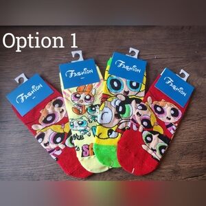 Power Puff Girls Character Socks Set Of 4
